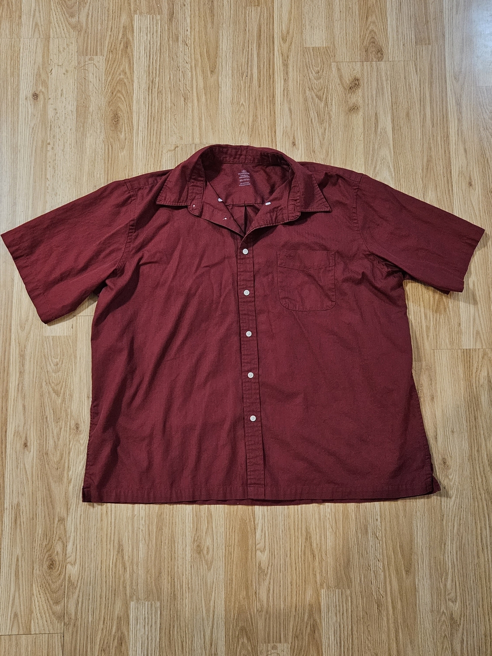 Dockers Men's Short-Sleeve Button-Down Shirt - Burgundy